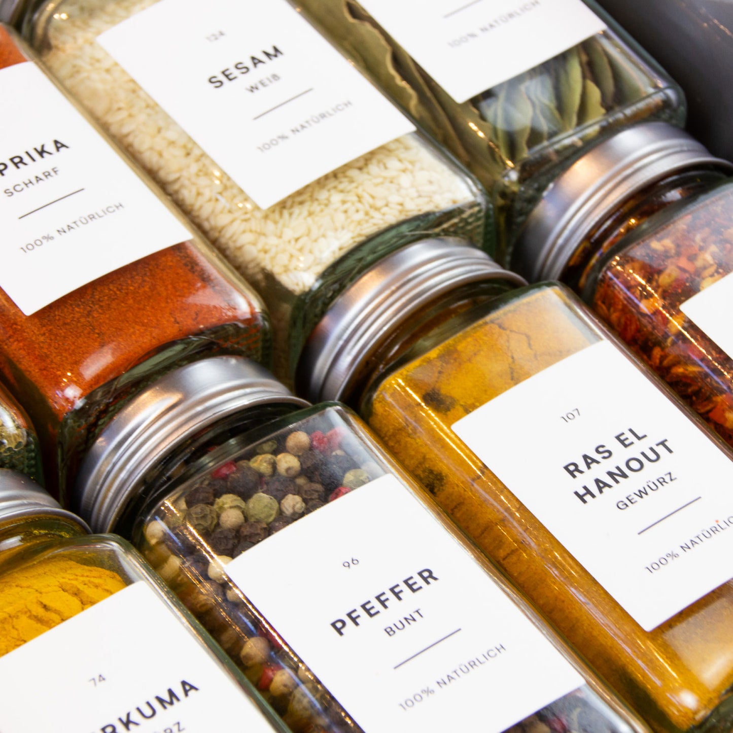 Gewürzetiketten-Set Weiß - Mokali Shop