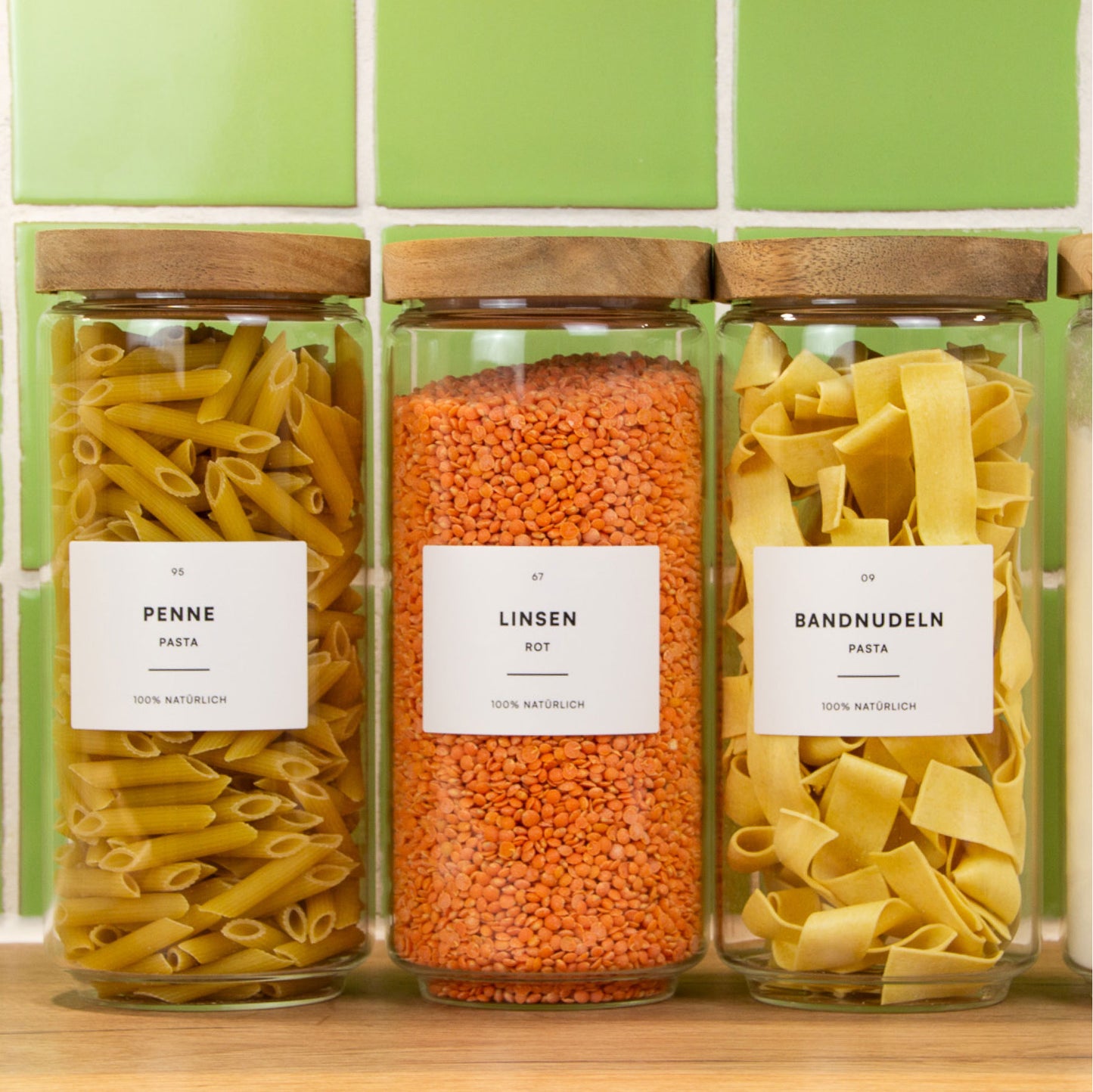 Küchenetiketten-Set Weiß - Mokali Shop