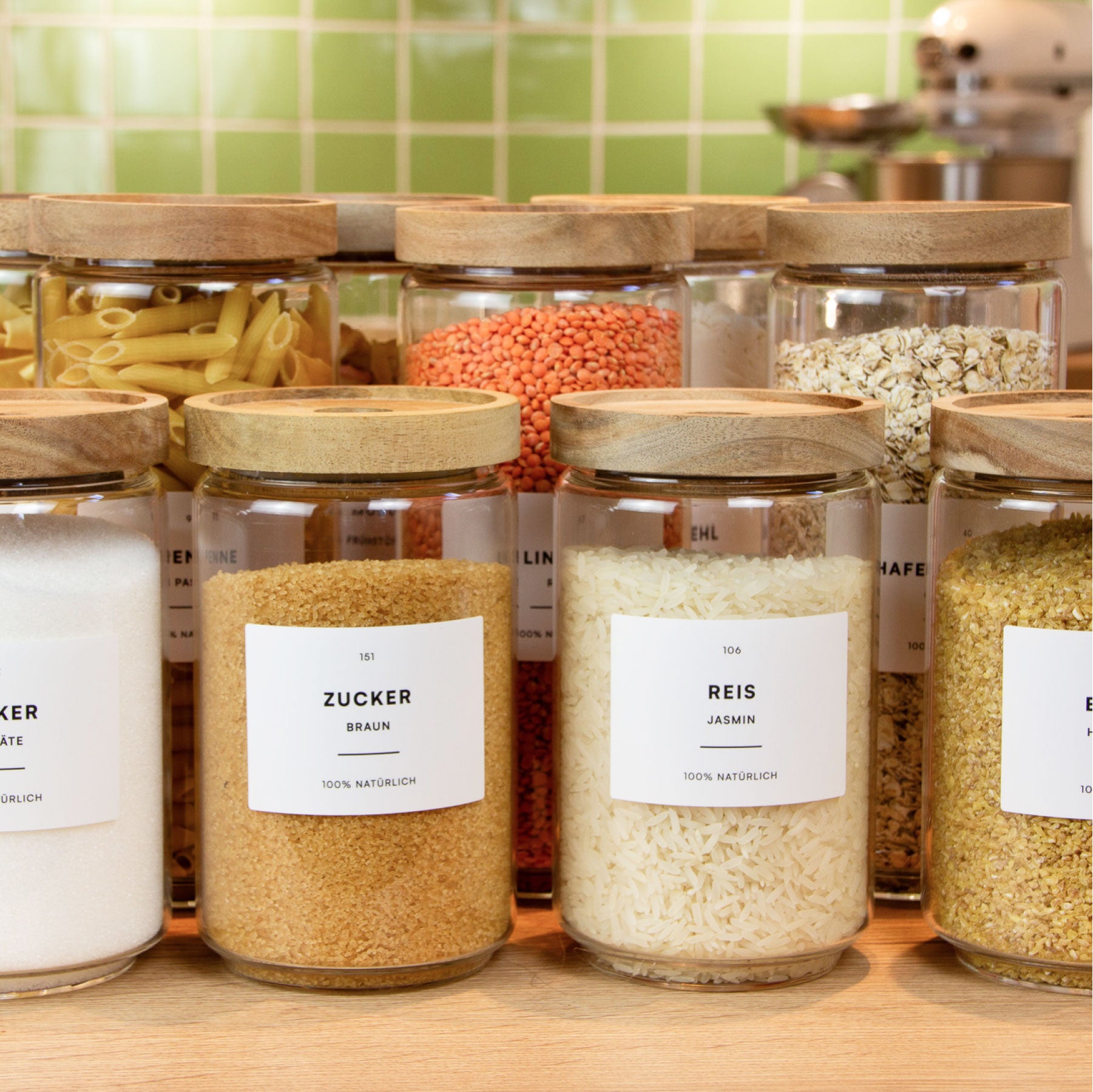 Küchenetiketten-Set Weiß - Mokali Shop